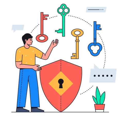 Password protection  Illustration