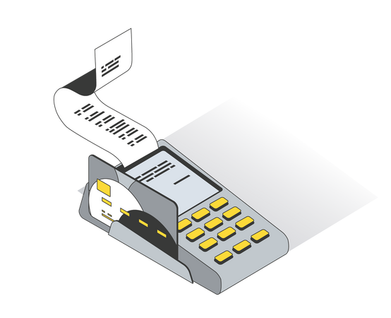 Payment swiping machine  Illustration