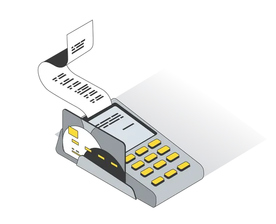 Payment swiping machine  Illustration