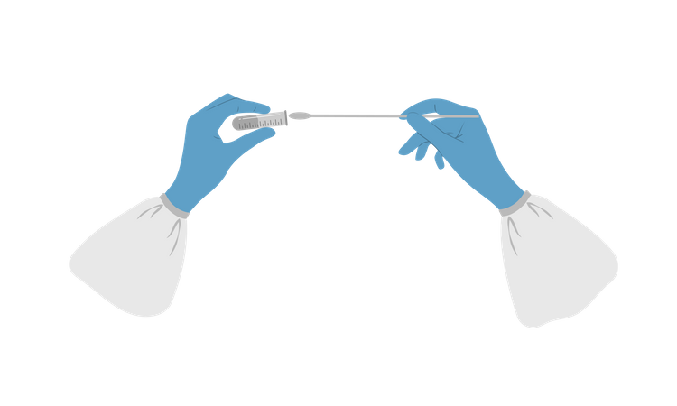 PCR test  일러스트레이션