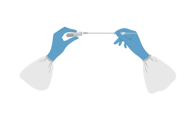 PCR test  일러스트레이션