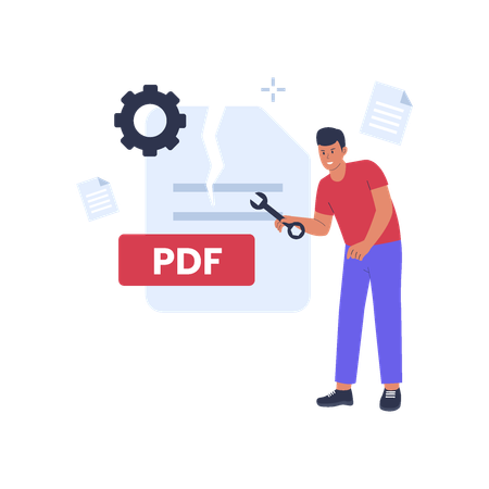 Pdf repair  イラスト