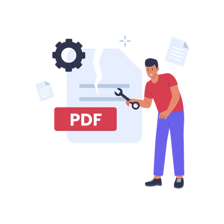 Pdf repair  イラスト