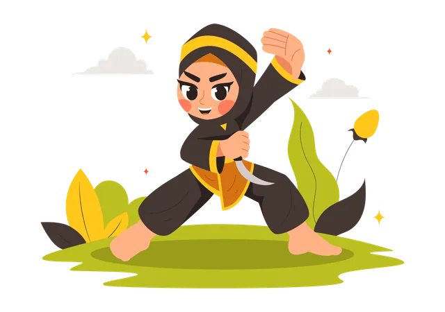 Pencak Silat Sport Illustration  Illustration