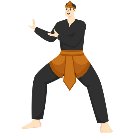 Pencak Silat Sports  Illustration