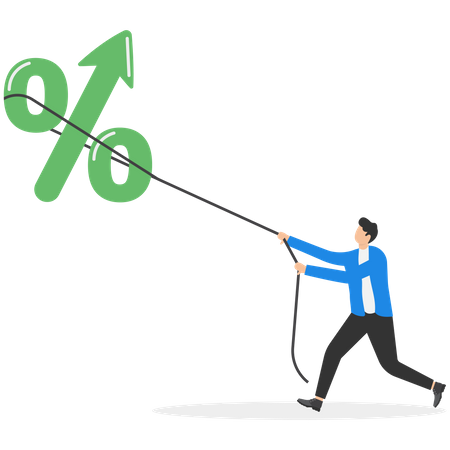 People struggle during inflated interest rate  Illustration