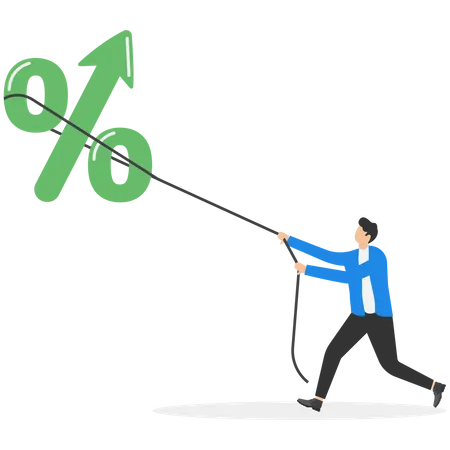 People struggle during inflated interest rate  Illustration