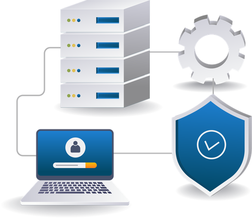 Personal server data security network  イラスト