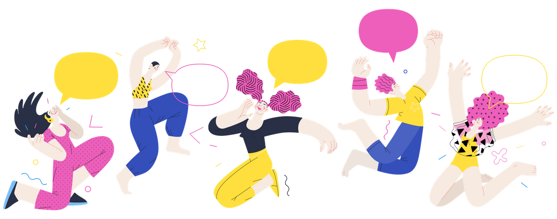 Pessoas felizes  Ilustração