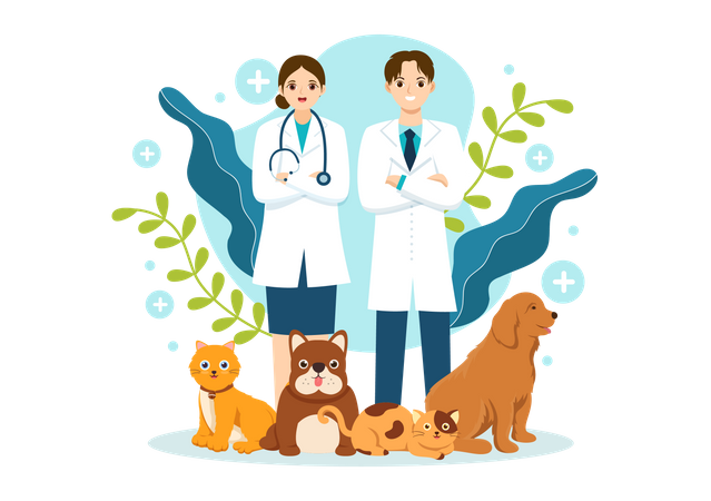 Pets Veterinary Clinic  イラスト