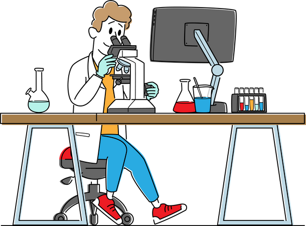 Pharmaceutic or Chemical Laboratory Research  Illustration