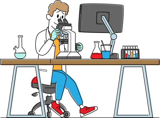 Pharmaceutic or Chemical Laboratory Research  Illustration