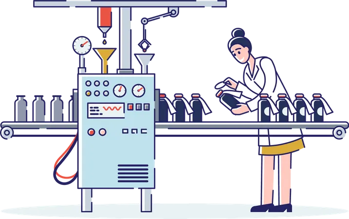 Pharmaceutical Factory production unit  Illustration