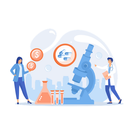 Pharmaceutical laboratory  Illustration