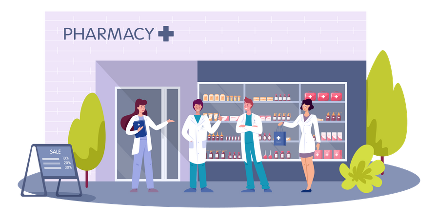 Pharmacy Shop  Illustration