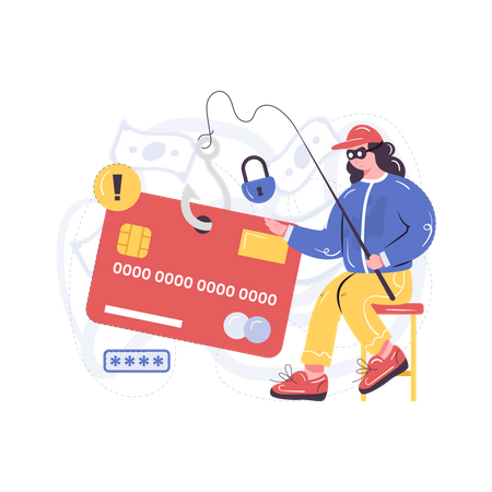 Phishing Banking Information  Illustration