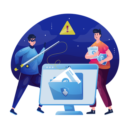 Phishing data theft  Illustration