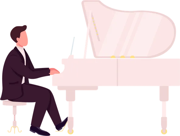 Piano player  Illustration