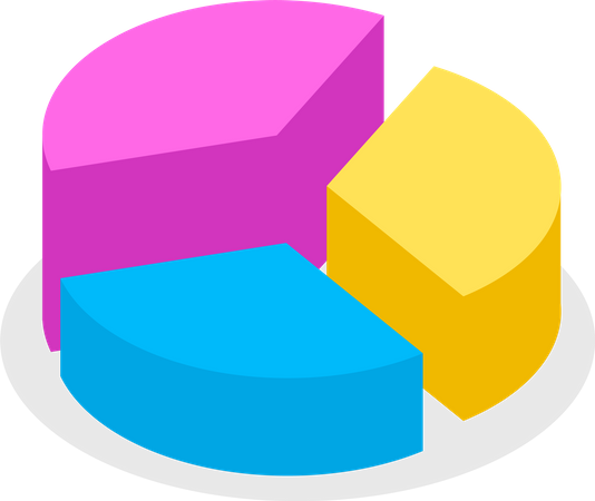 Pie chart for presentation  イラスト