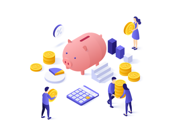 Piggy Bank  Illustration