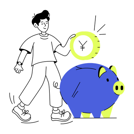 Piggy Saving  Illustration