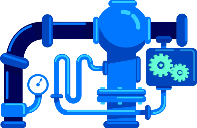 Pipes for water supply  Illustration