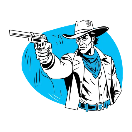 Pistolet de cow-boy  Illustration