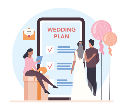 Plan de mariage  Illustration