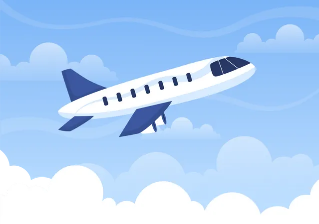 Plane in sky  Illustration