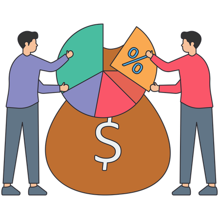 Planification de la retraite ou fonds de pension d'investissement  Illustration