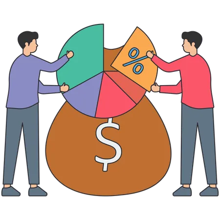 Planification de la retraite ou fonds de pension d'investissement  Illustration