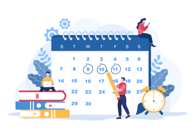 Calendrier de planification  Illustration