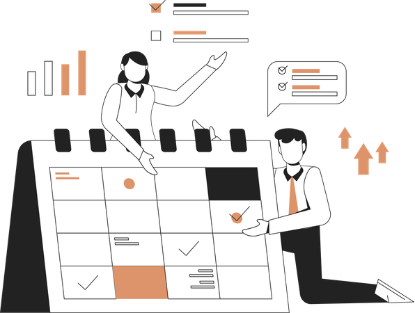 Calendrier de planification des activités  Illustration