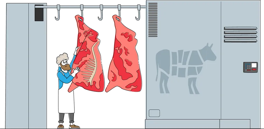 Plant Manufacture and Butchery Industry  일러스트레이션