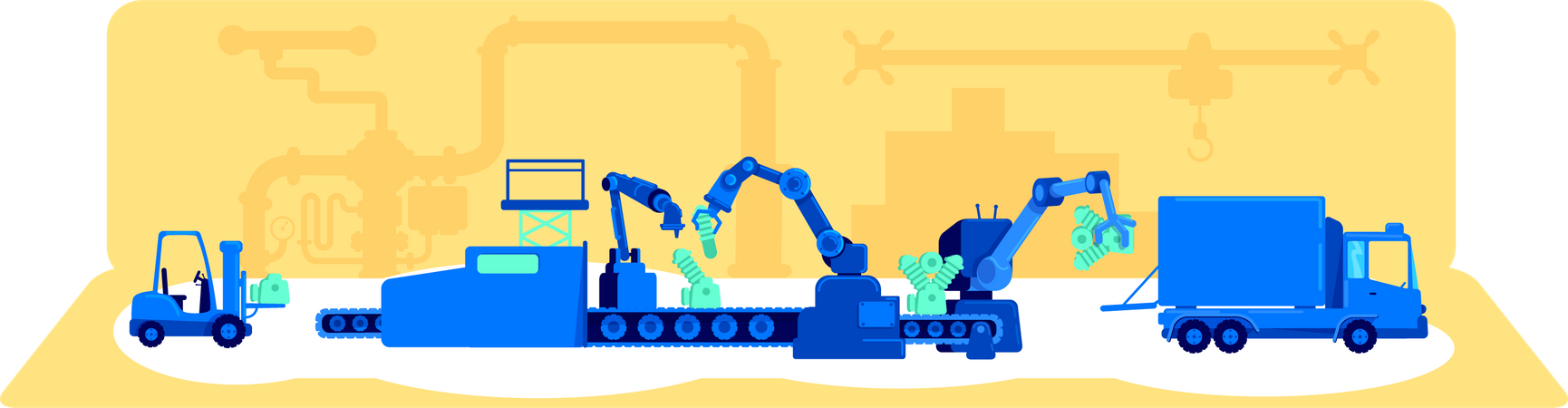 Plant production process  Illustration