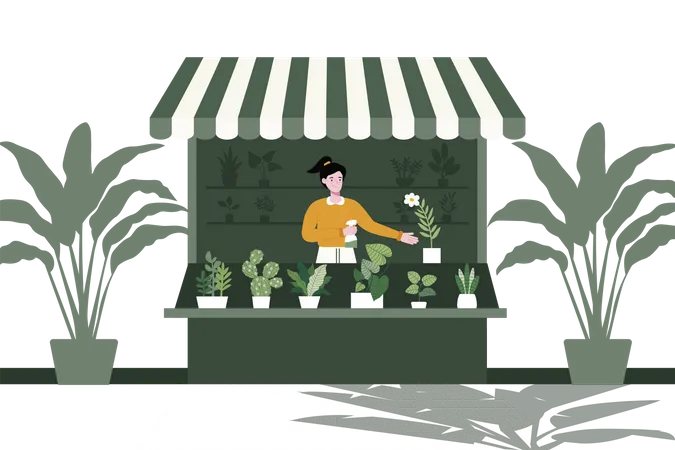 Plant Shop  Illustration