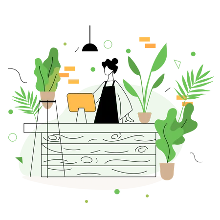 Plant Store  Illustration