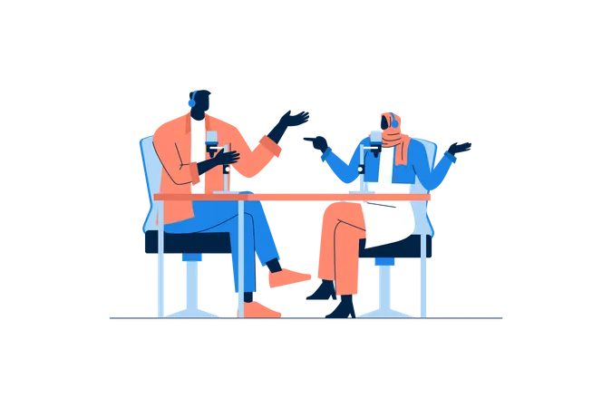 Podcast Conversation  Illustration