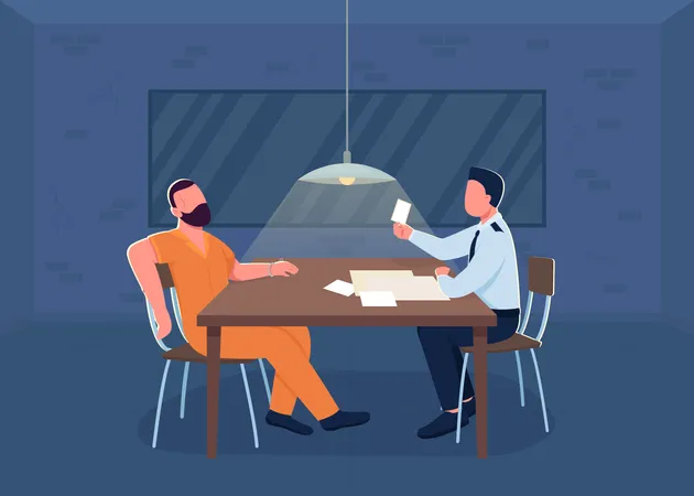 Police interrogation  Illustration