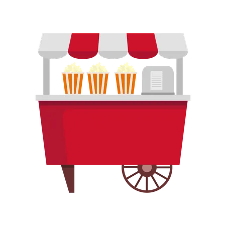 Popcorn Booth  Illustration