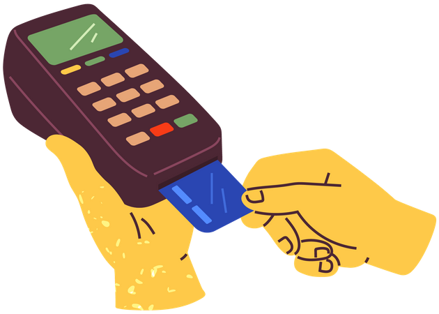 POS terminal for payment  Illustration