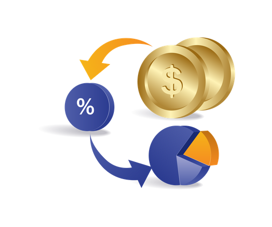 Part en pourcentage du revenu mensuel  Illustration