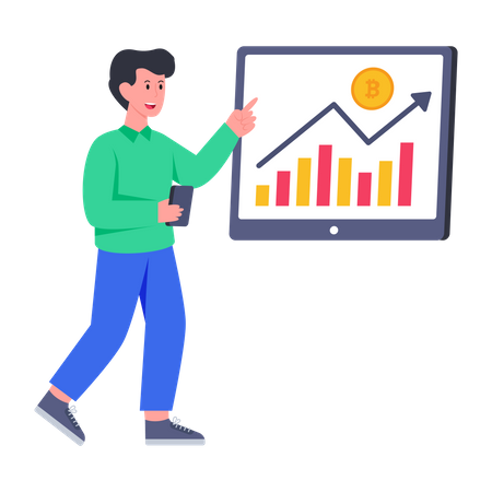 Présentation de la croissance du Bitcoin  Illustration