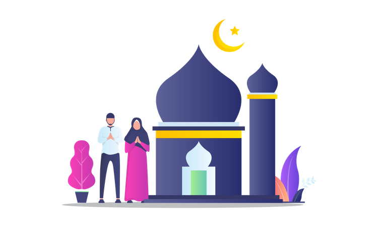 Prière du ramadan  Illustration