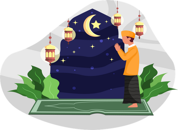 Prière du ramadan  Illustration