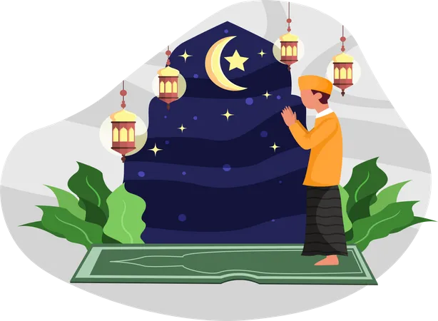 Prière du ramadan  Illustration