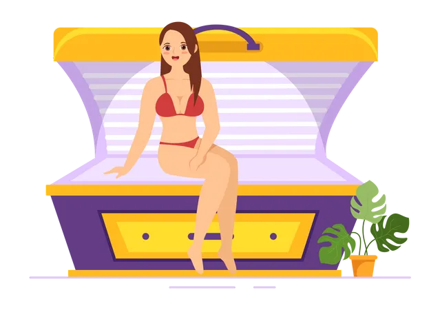 Procédure de salon de bronzage  Illustration