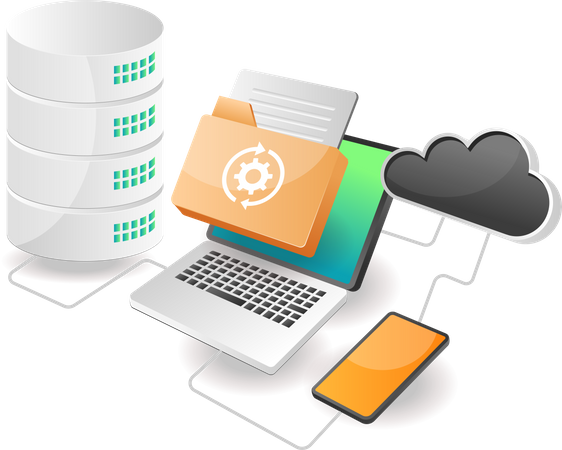 Process of sending email data  Illustration