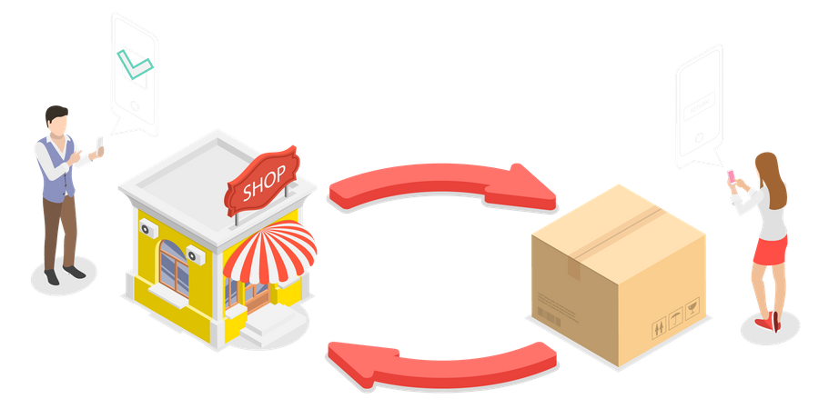 Product Exchange  Illustration