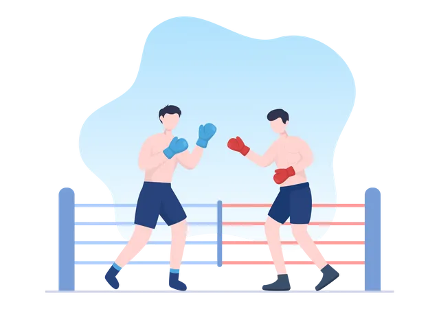 Professional Boxing Match  Illustration